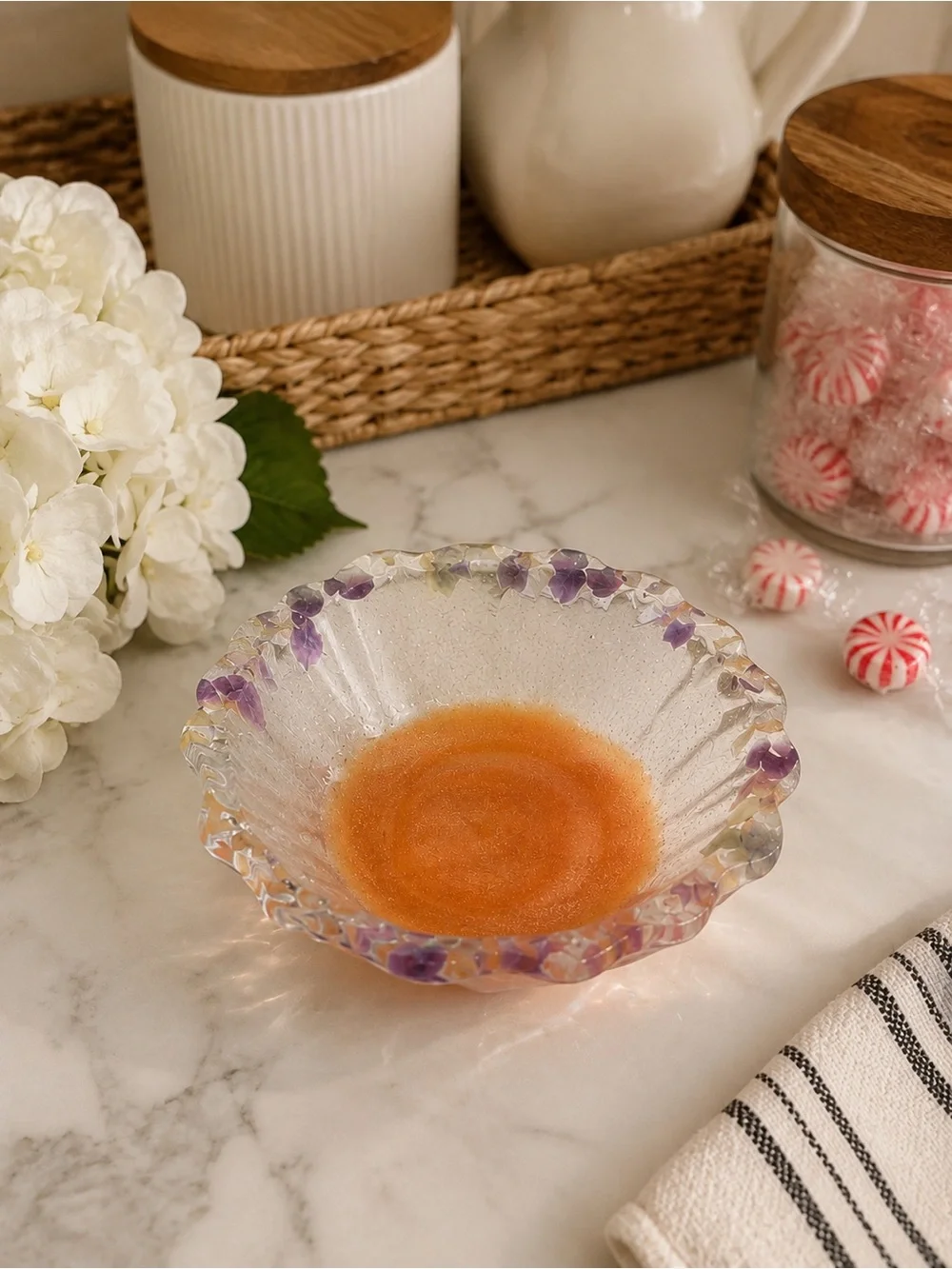 Handmade Lavender, Cream & Pale Green Decorative Hand Soap Trio